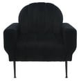 thumbnail image 4 of SAFAVIEH Couture Josh Modern Velvet Solid Tufted Accent Chair, Black, 4 of 13
