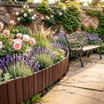 thumbnail image 4 of 12 Panel Decorative Garden Fence, Brown Landscape Border Edging for Flower Beds Lawns, Plastic Yard Fencing with Interlocking Design, Outdoor Plant Protection Barrier, Easy Install Garden Border, 4 of 5