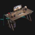 thumbnail image 3 of Computer Desk Gaming for Home Office,Writing Study Workstation Industrial Style Laptop Table Writing with Sturdy Metal Frame, 47 Inch, 3 of 6