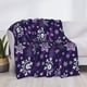 thumbnail image 3 of Fotbe Christmas Purple Snowflakes Manta de Franela con Estampado, Manta Ultrasuave para Cama, Sofá, Auto, Hipoalergénica y Antibolitas-60"x50", 3 of 6