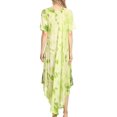 thumbnail image 2 of Sakkas Nalani Womens Flowy Caftan Tie Dye Summer Dress Cover up Relax Fit - Green - One Size Regular, 2 of 5