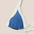 thumbnail image 6 of Blue Denim/White Strap Slide Triangle Bikini Top Women's Swimwear--_, 6 of 8