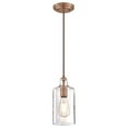 thumbnail image 4 of Westinghouse Carmen Mini Pendant Brushed Nickel Finish Clear Textured Glass, 4 of 5
