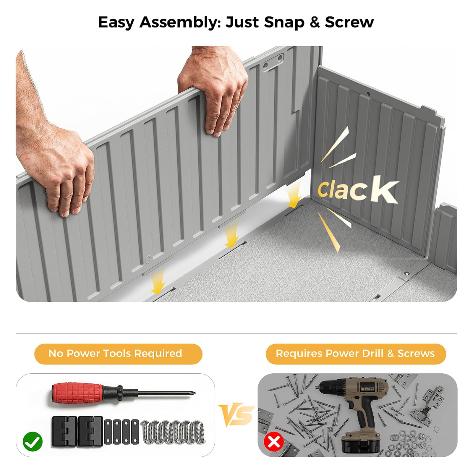 CAMMOO SPA Hot Tub Steps Stairs with Double-Decker Large Storage, Outdoor/Indoor, Fully Sealed, Snap-Together Assembly, Gray-White