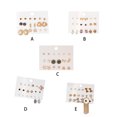 thumbnail image 4 of Pendientes de aleación, proceso de galvanoplastia, accesorios de perlas Eccomum Dorado 4, 4 of 5