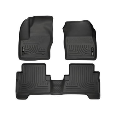 Husky Liners by RealTruck Weatherbeater Floor Mats Fits 2013-2019 Ford Escape; 2013-2018 Ford C-Max Front & 2nd Row, 3-pc Black-99741