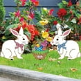 thumbnail image 1 of Easter Garden Decorations Rabbit Ground Insert Acrylic Hollow Animal Figurines for Yard Display, 1 of 6