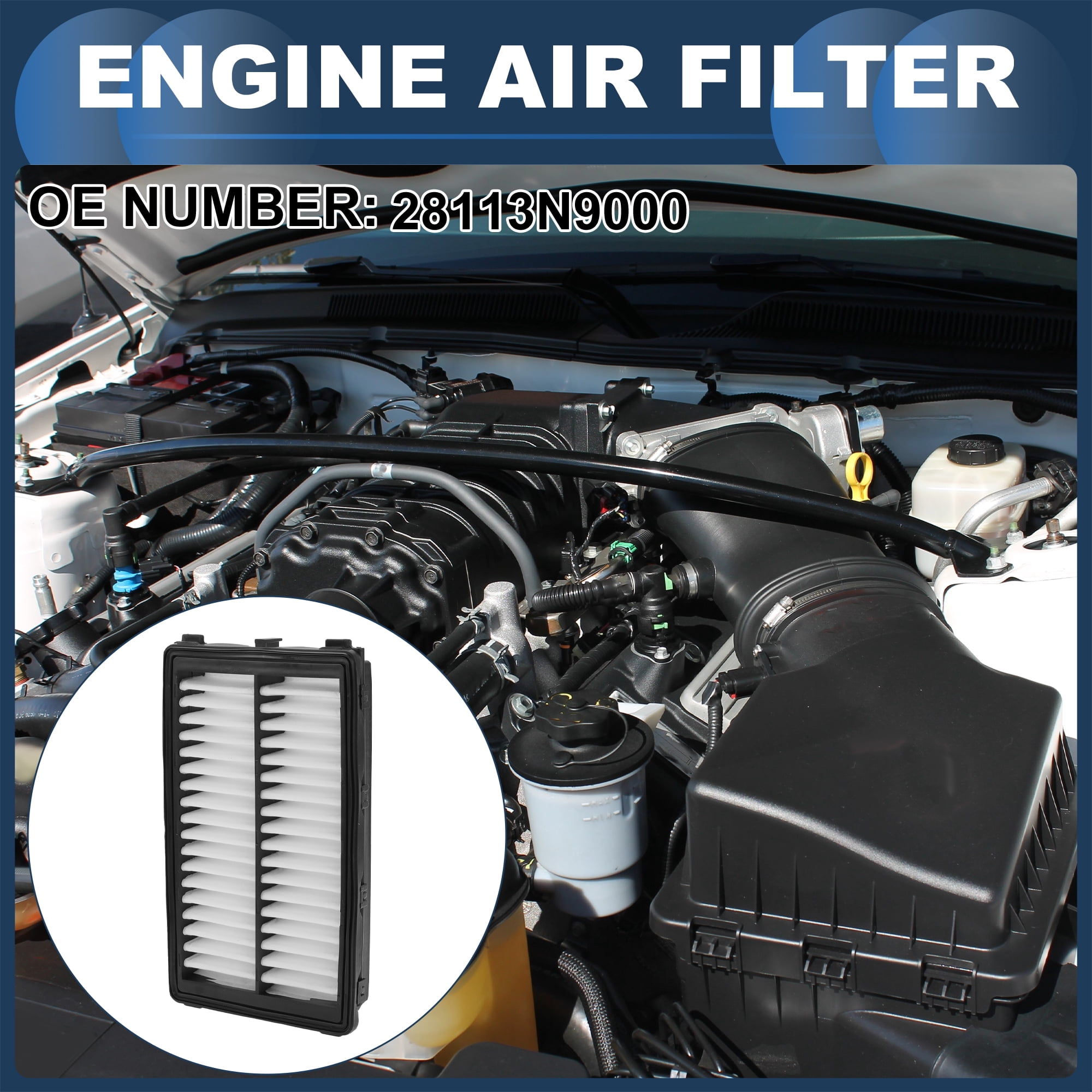 Unique Bargains Engine Air Filter No.28113N9000 for Kia Sportage 2023-2024 Long Life