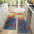thumbnail image 4 of Kitchen Rugs Sets Of 2,Colorful Patchwork Pioneer Flower Pattern Anti Fatigue Kitchen Mat Rugs Non Slip Washable,Decorative Kitchen Floor Mats for Kitchen,Sink,Laundry,17"X47", 4 of 5