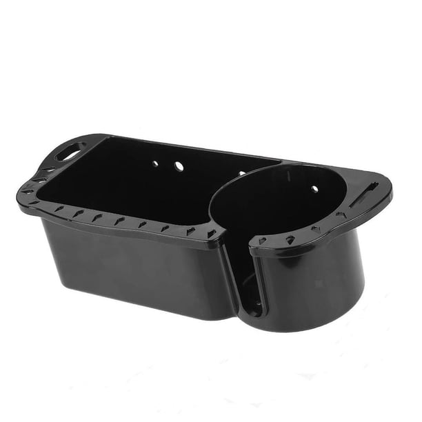 Boat Can Cup Holder Multifunción Caddy Organizador Orificios de drenaje Negro