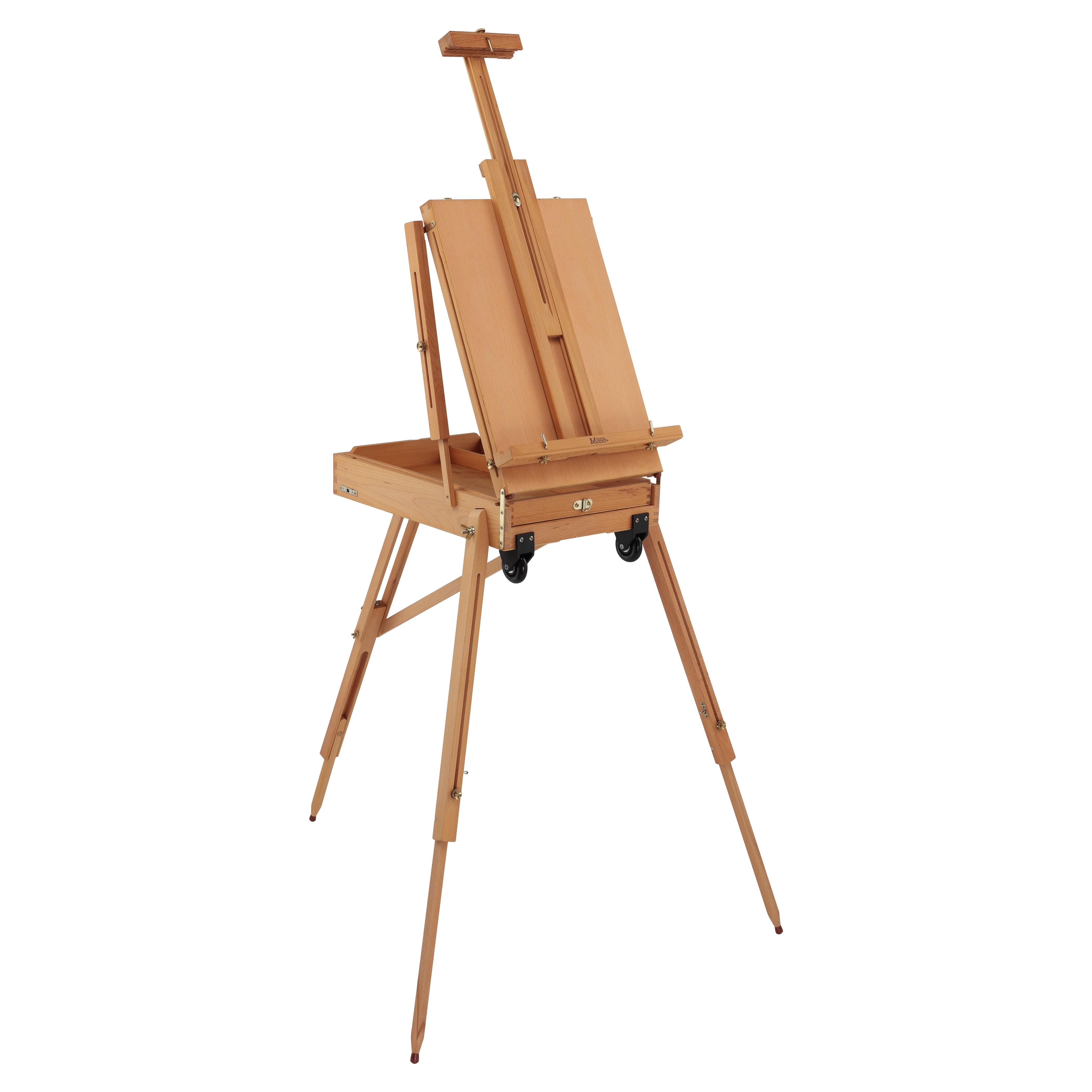 MEEDEN Art Easel, Painting Easel, Easel Stand for Painting, A-Frame Design  Solid Beech Wooden Easel, Holds Canvas up to 43, Walnut