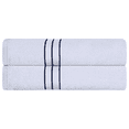 thumbnail image 3 of BNM Turkish Cotton Luxury Bath Sheet Set of 2, Navy Blue, 3 of 5