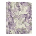 thumbnail image 2 of White Unicorns and Pegasi 3 Ring Hardcover Binders 1.5in Round Rings for Letter-Size Folder Paper Organizer Pockets for Office Student Recipe, 2 of 9