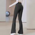 thumbnail image 4 of REALiKUN Womens Casual Flare Leggings Yoga Pants Hight Waisted Dress Yoga Pants Wide Leg Workout Gym Pants, 4 of 5