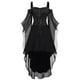 thumbnail image 1 of Vestido gótico Bellatrix para mujer, estilo medieval renacentista, steampunk, con empalme de malla, para Halloween, disfraz de fiesta de la feria de la renacimiento, regalo de Halloween para mujeres, 1 of 3