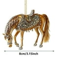 thumbnail image 3 of Christmas Horse Ornaments,Rocking Horse Ornaments for Christmas Tree,Horse Ornaments Christmas Decoration,Acrylic Hanging Christmas Animals Gifts for Family Colleagues Christmas Tree Decoration, 3 of 9