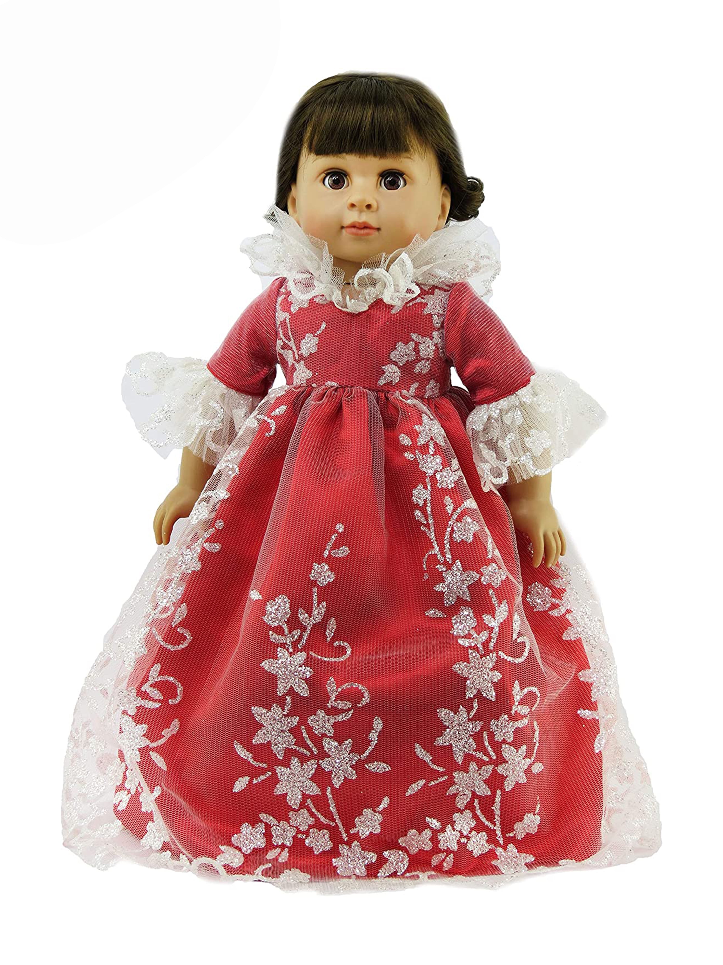 Multicolored floral cotton dress for that special occasion Doll Dress For all 18 inch dolls Get in time for Christmas Back Velcro closure