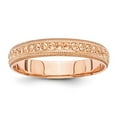 thumbnail image 3 of 14K Rose Gold 3mm Design Etched Wedding Band Ring Size 8.5, 3 of 5