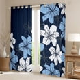 thumbnail image 2 of Homewish Country Floral Curtains Pack of 2 (42x84 Each),Ustic Flower Curtains Blackout,Blue White Bedroom Curtains For Men Women,Breathable Home Decor, 2 of 6