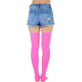 thumbnail image 4 of ToBeInStyle Women's Nylon Thigh High Schoolgirl Opaque Stockings - Doll Pink, 4 of 7