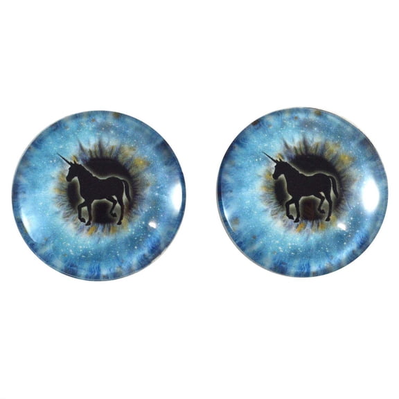 Blue Unicorn Glass Eyes