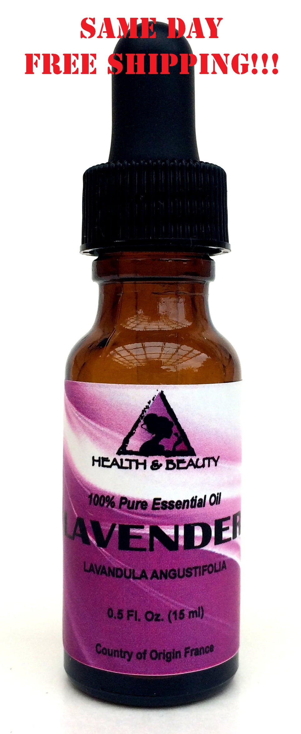 LAVENDER ESSENTIAL OIL AROMATHERAPY 100% PURE NATURAL GLASS DROPPER 0.5 OZ 15 ml