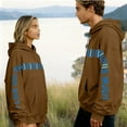 thumbnail image 2 of Lcziwo I Love You This Much Hoodies Valentines Day Hoodie Sweatshirt for Unisex His and Hers Loose Matching Pullover Brown,XS, 2 of 8
