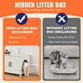 thumbnail image 3 of Cat Litter Box Enclosure for 2 Cats, Litter Box Furniture Hidden with Double Rooms, Wooden Cat Box Cabinet Fit Most of Litter Box, 47.2"L x 18.5"W x 1, 3 of 6