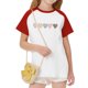 thumbnail image 5 of Blusas y camisas de manga corta con cuello redondo para niños y niñas, blusa de manga corta con estampado de cuello redondo, 5 of 7