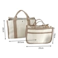 thumbnail image 5 of Xinyolin 2Pcs/Set Large Canvas Tote Bag for Women Large-capacity Multifunctional Mother And Baby Bag Compartments Canvas Tote Bag Multiple Pockets Handbag, 5 of 8