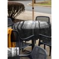 thumbnail image 4 of Outdoor Tablecloth with Umbrella Hole and Zipper, Grey Forest Square Table Cloth 60x60 Inch Waterproof Tablecloth, Vintage Foggy Woods Tree Picnic Table Cover for Patio Camping, 4 of 7