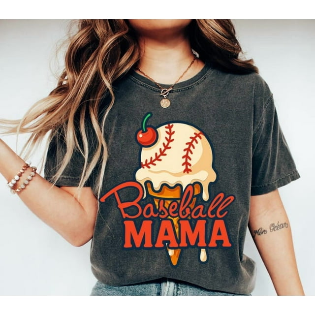 Baseball Ice Cream Drip T-SHIRT, Baseball Mama Dripping T-SHIRT, Respect The Drip T-SHIRT, - Pepper - 2XL