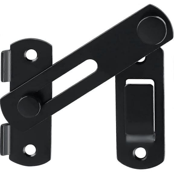 Thicker Gate Lock Black Door Latch Small Gate Bolt Sliding Door Lock For Wooden Gates Internal Door Garden Stainless Steel
