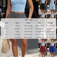 thumbnail image 4 of Women's Soft Fabric Elastic Waist Casual Shorts with Pockets, Solid Color Pleated Loose Fit, Shorts for Women Summer, Lounge Athletic | VerBelle,Black 2XL, 4 of 9