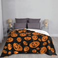 thumbnail image 3 of Halloween Pumpkin Spooky Seamless Pattern Blanket Soft Fleece Spring Warm Flannel Throw Blankets for Sofa Car Bedroom Quilt, 3 of 5