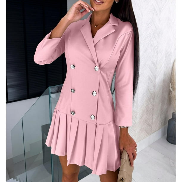 strapless open back dress Men's Slim Fit Double Breasted Summer Pinstripe Rose Pink Suit