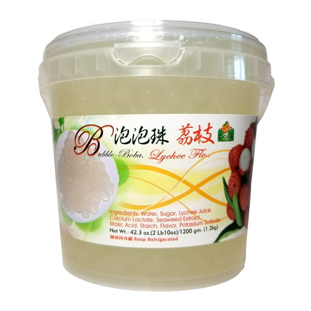 Bolle Lychee Popping Boba Pearls 42.3 Oz. (2 lbs. 10 oz.)
