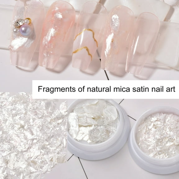 opvise 1 Box Shining Nail Sequins Fixed Tightly Shell Remove Easily Nail Flakes Makeup Accessories