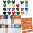 thumbnail image 2 of Gemstone Valentine Cards, 24-Pack with Heart-Shaped Crystals Attached, Unique and Sparkly Gift for School Exchanges, Party Favors, and Kids. color, 2 of 5