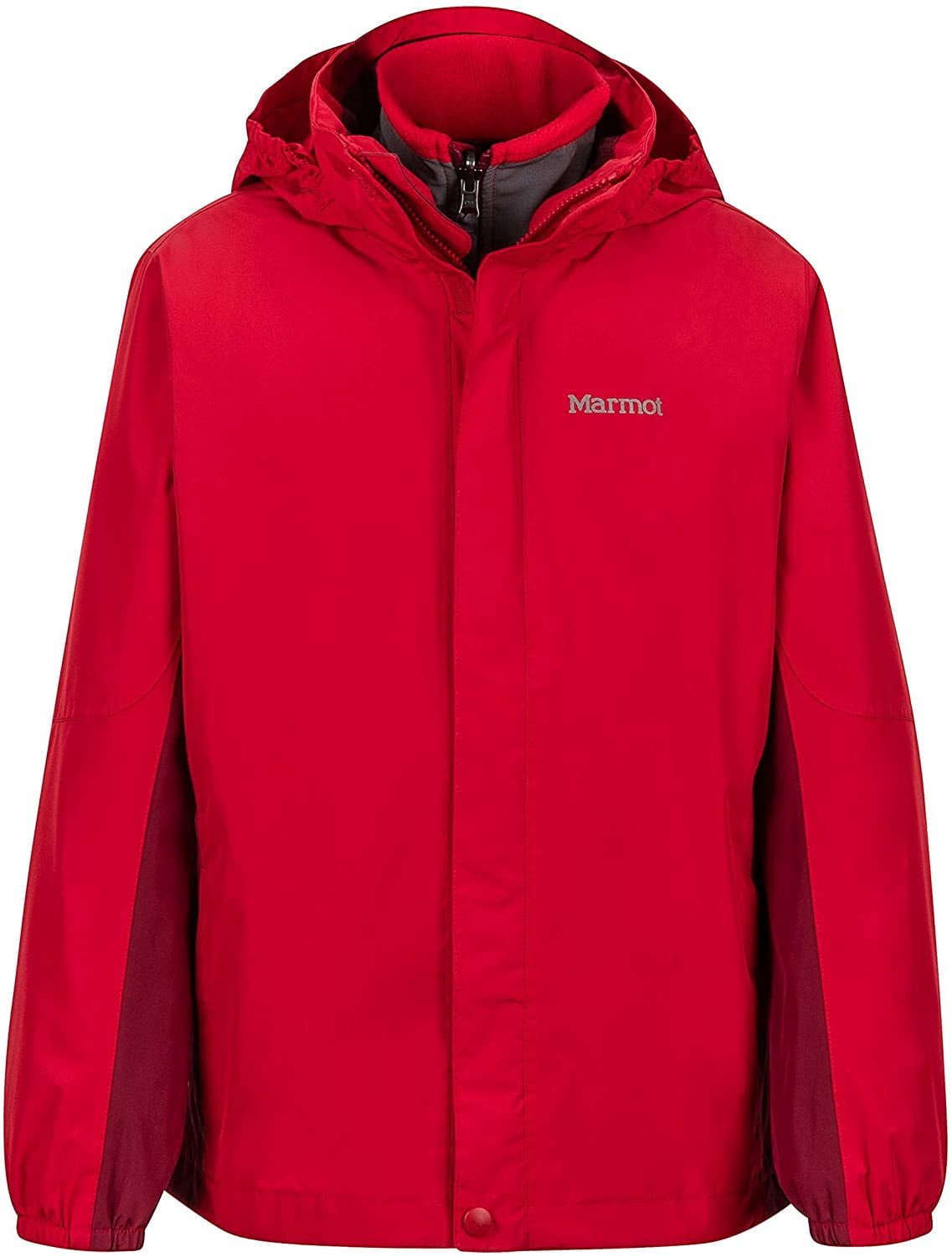 Marmot Northshore Boys' Waterproof Hooded Rain Jacket with Removable