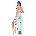 thumbnail image 3 of FORMRS Womens Long Sarong Beach Wrap Semi-Sheer Bikini Skirt Bathing Swimsuit Cover Up, Space Patterns, 3 of 7