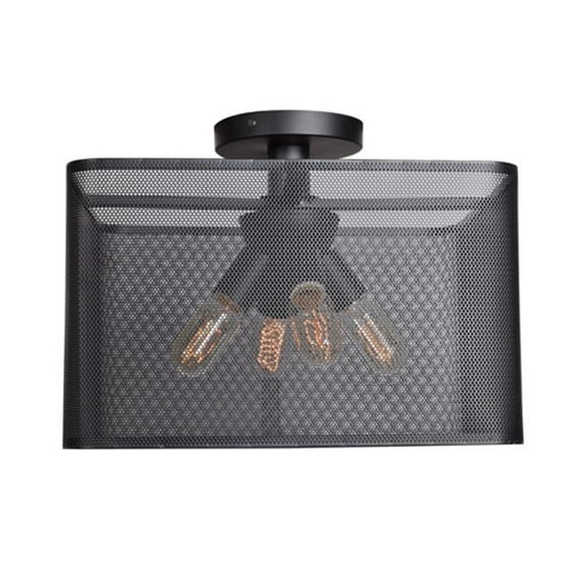 Access Lighting 50920-BL 16 in . Epic 4 Light Black Semi Flush Mount Ceiling Light
