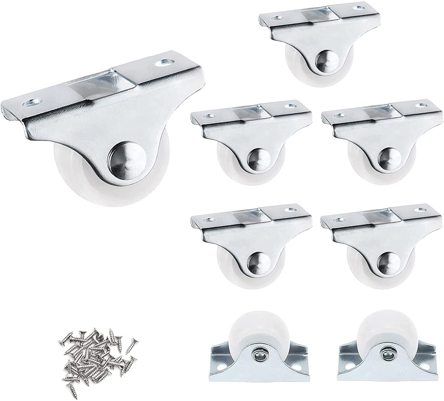 8 Pieces Small Furniture Casters Directional Casters Mini Furniture