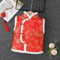 thumbnail image 3 of Lkhaha Toddler Boys Jackets Girls Lined Vest Traditional Chinese New Year Tang Suit Sleeveless Jackets Size 18-24 Months, 3 of 3