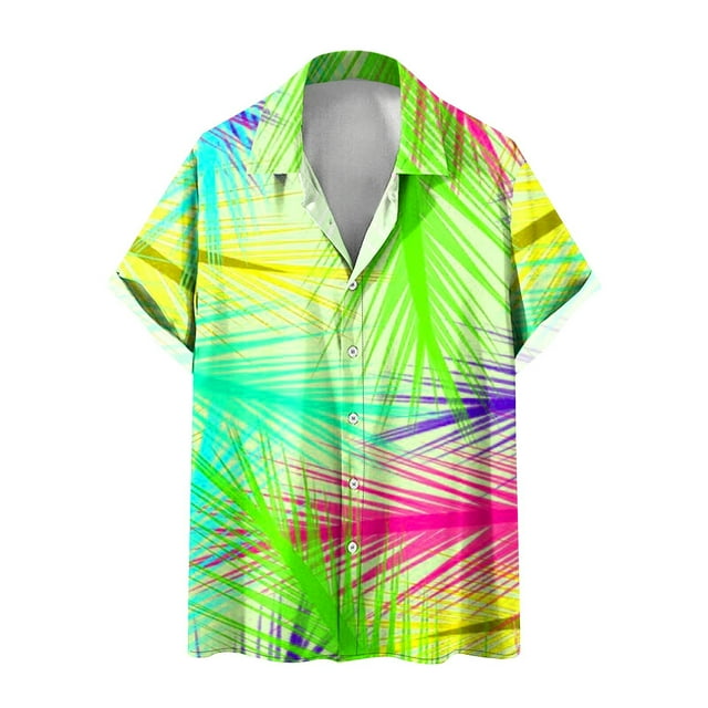 Camisas de Manga Larga para Hombres Blusa Cómoda de Cuello de Impresión, Camisa Casual de Poliéster para Uso Diario, de Fiesta Y de Primavera de Verano