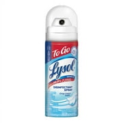 Lysol To Go Disinfectant Spray, Travel Size Sanitizing and Antibacterial Spray, For On-the-Go Disinfecting and Deodorizing, Crisp Linen, 1.5 Fl. Oz.