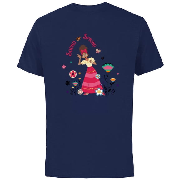 Disney Encanto Dolores Easter Flowers Sound of Spring - Short Sleeve Cotton T-Shirt for Adults - Customized-Navy