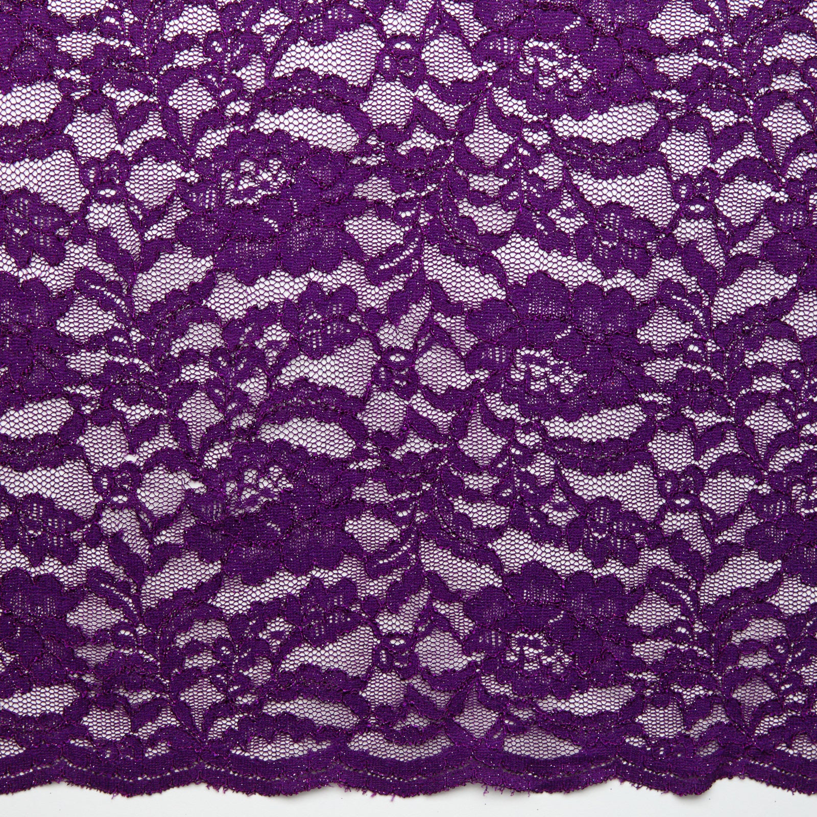 ZELOUF Lace Scallop With Glitter Lace , Sewing, DIY, Crafts Fabric By