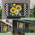thumbnail image 2 of Outdoor TV Cover 80 to 85 Inches, Sunflower Retro Florals Bee Farmhouse Black Buffalo Plaid Waterproof TV Cover with Remote Control Pocket, Flat Screen TV Cover Protector for Outside TV, 2 of 6