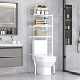 thumbnail image 5 of Behome Over The Toilet Storage Shelf, 3-Tier Bathroom Organizer Saver Space Rack, Classic Black, 5 of 5